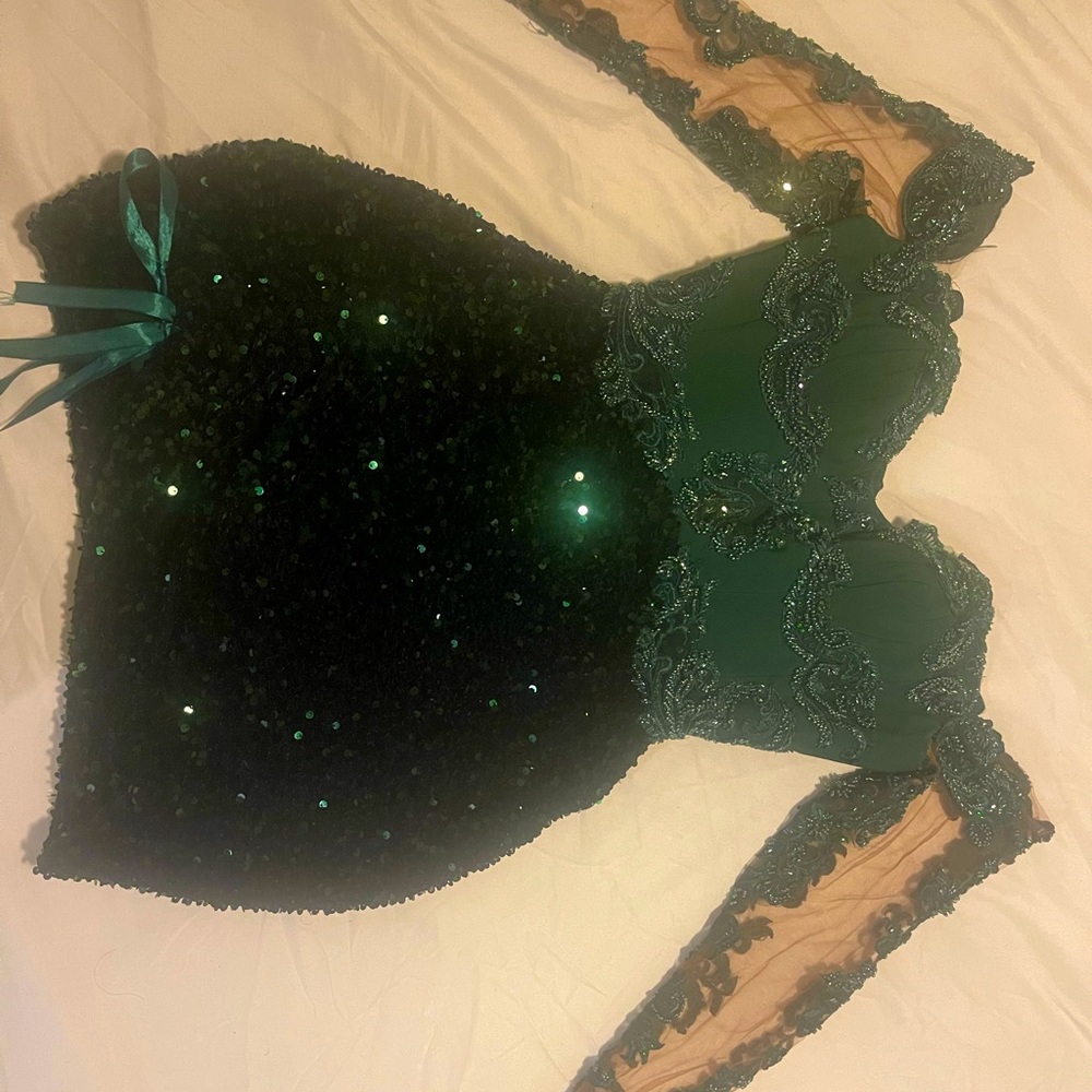 Custom made adjustable corset dress. Back has adjustable lace.